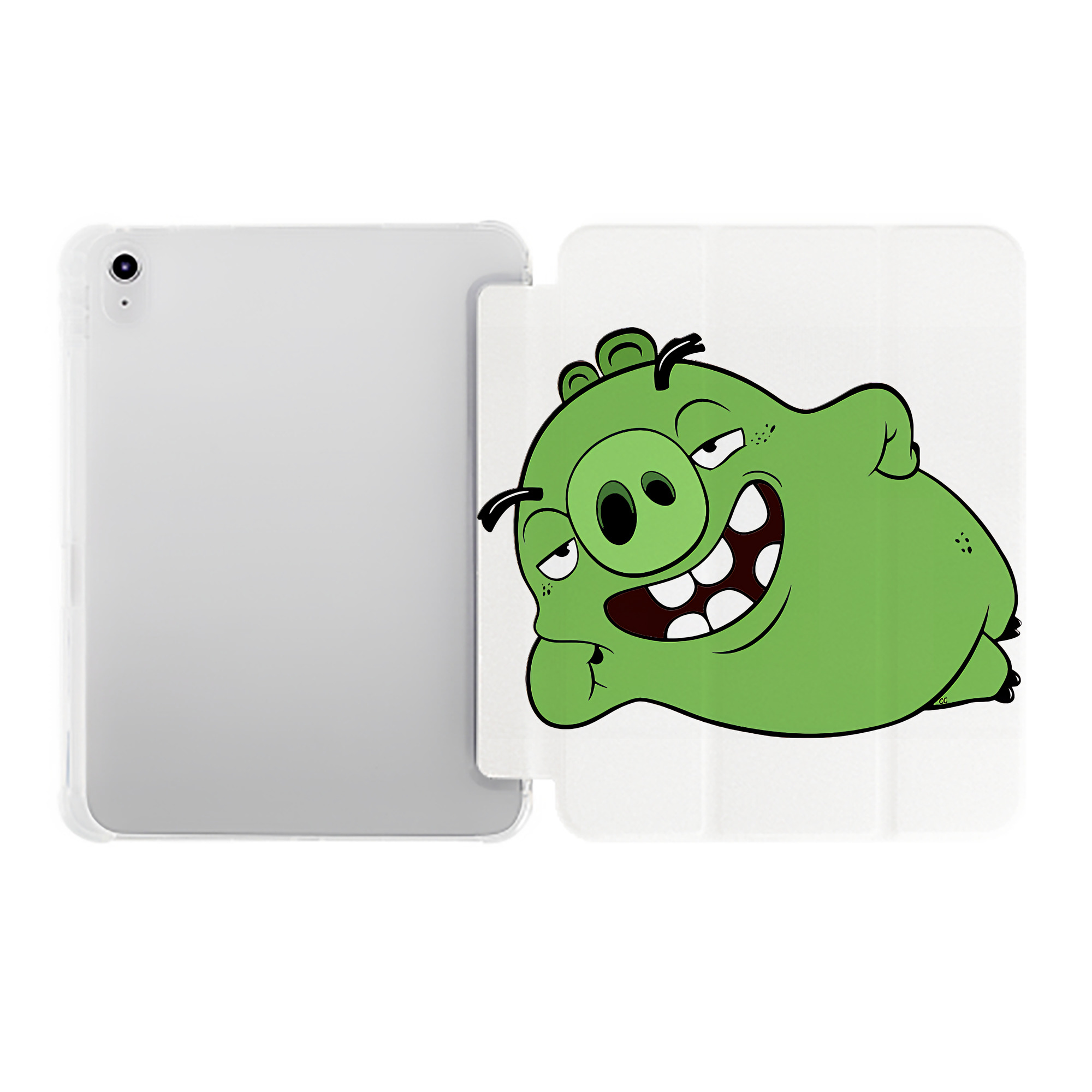 （画像用） Angry Birds アングリーバード IPad ケース ペン収納付き 三つ折りスタンド PUレザー×シリコン 対応機種9.5/10.5/10.9インチ